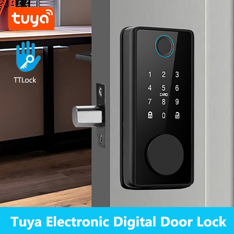 Home Security Door Lock - Smart Fingerprint Deadbolt Lock with Latch/Door