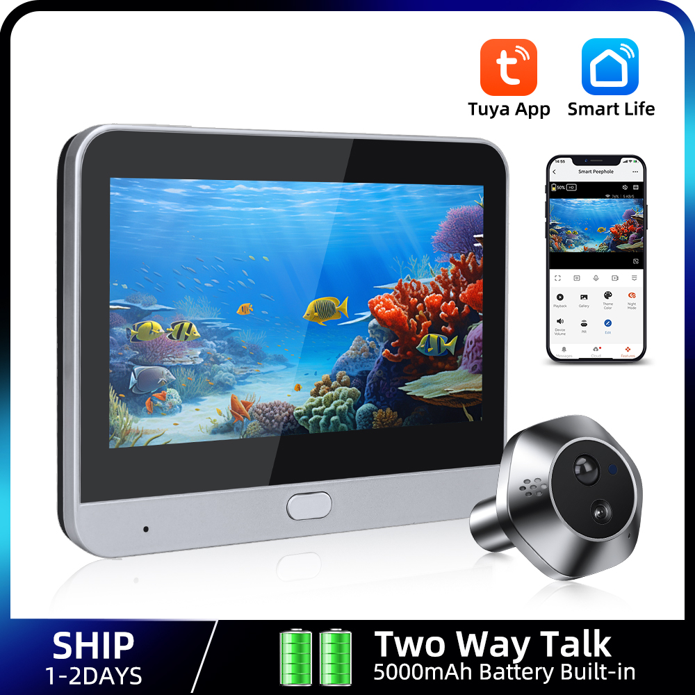 Home Security Lidar - 1080P WiFi Peephole Tuya Smart Peephole