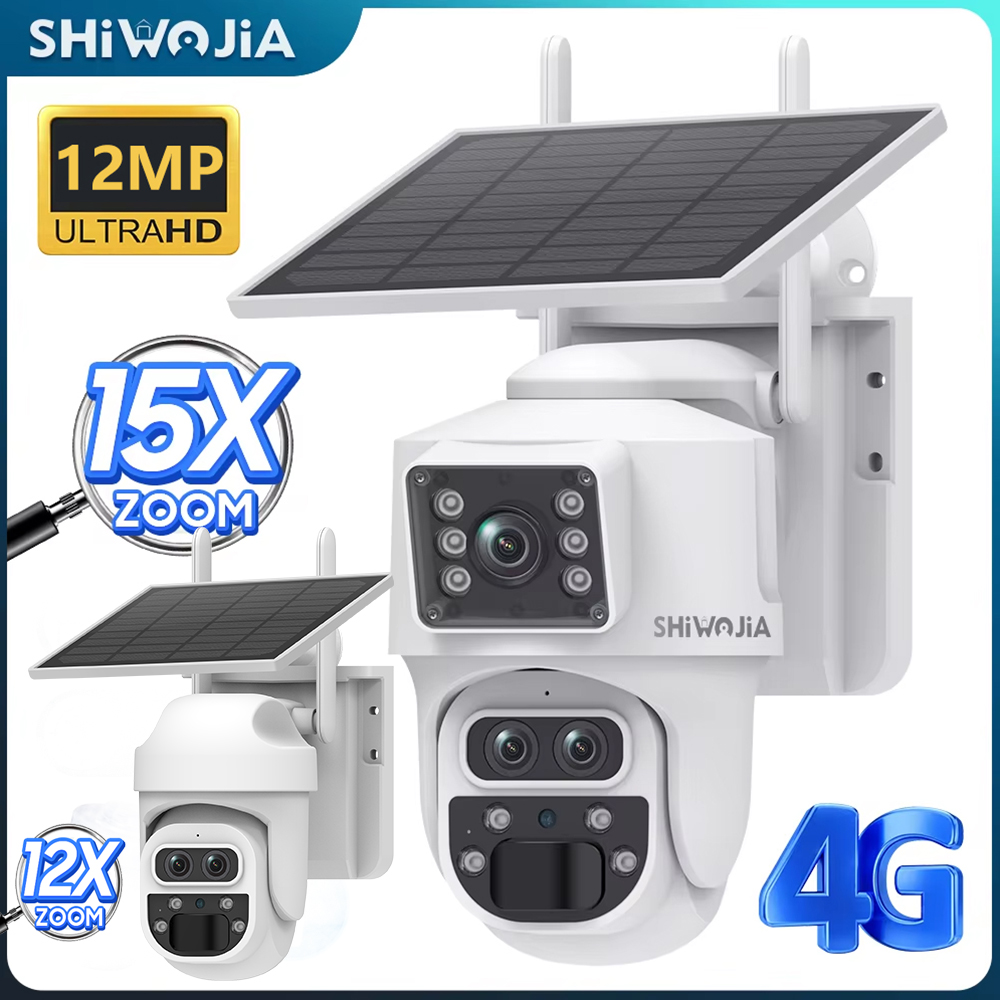 SHIWOJIA 12MP 6K 15X Zoom Sola - Home Security Panel recension och pris