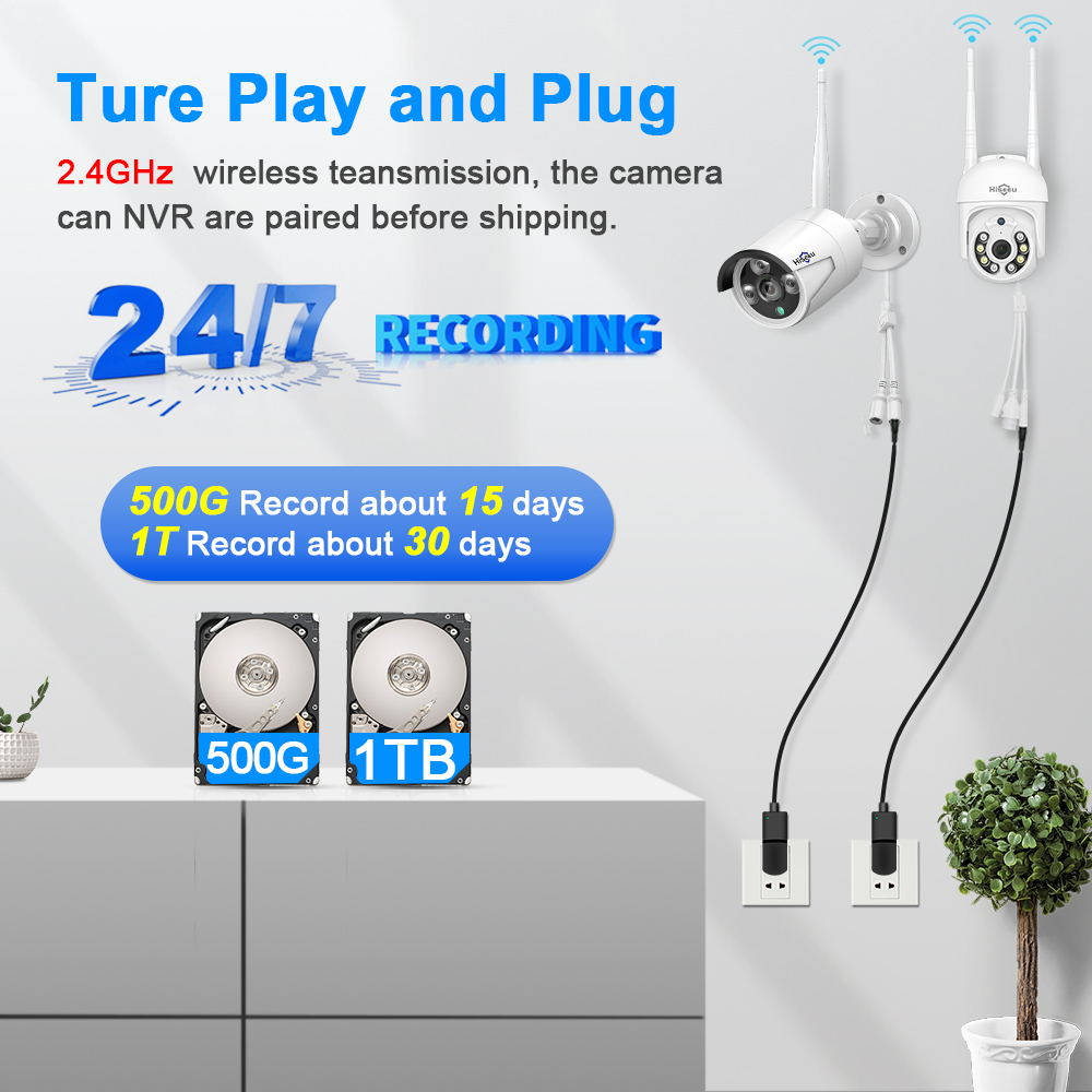 Hiseeu 10CH NVR 3/5/8MP WIFI I - Home Security Panel recension och pris