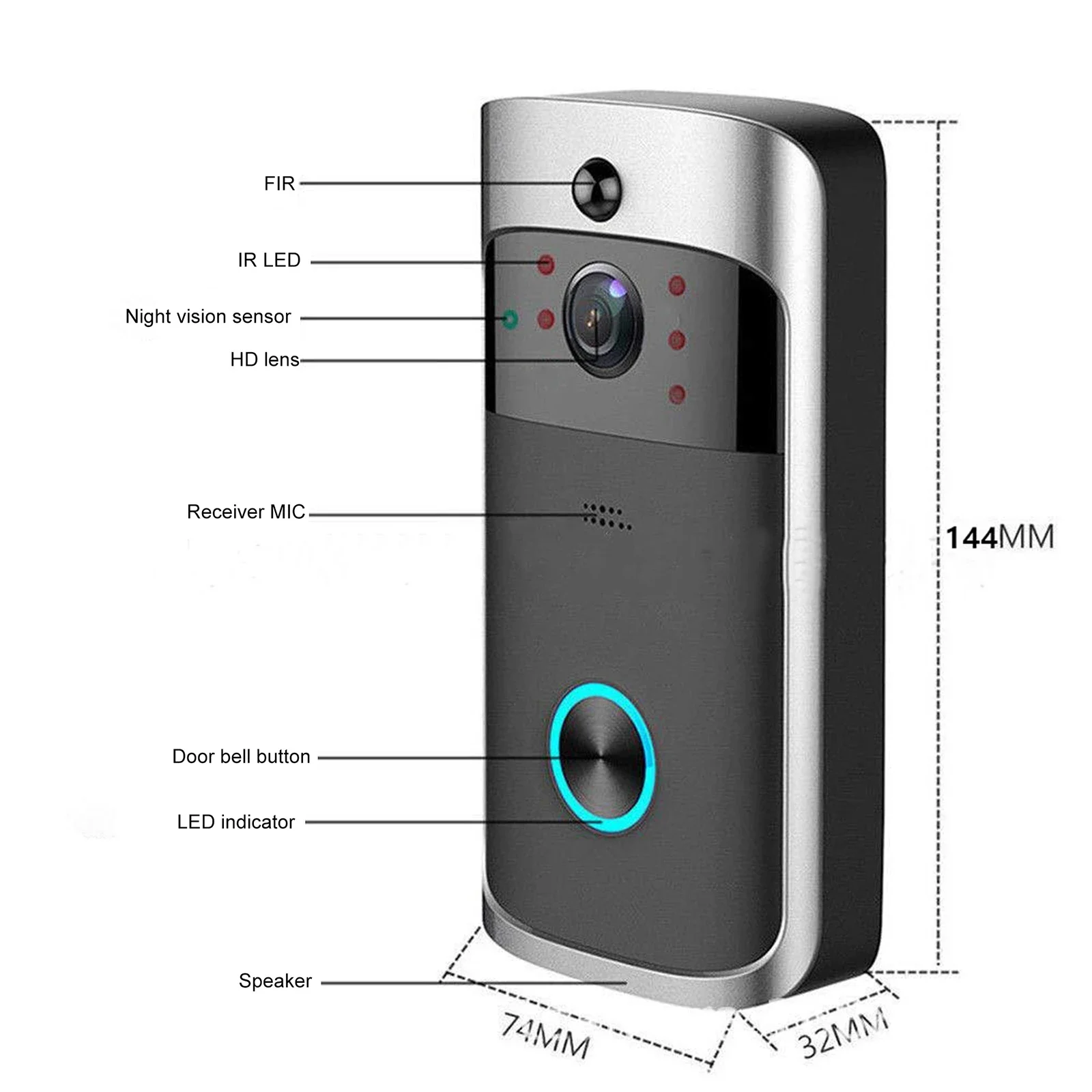 2026 NEW V5 Video Door Bell Wi - Home Security Lidar recension och pris