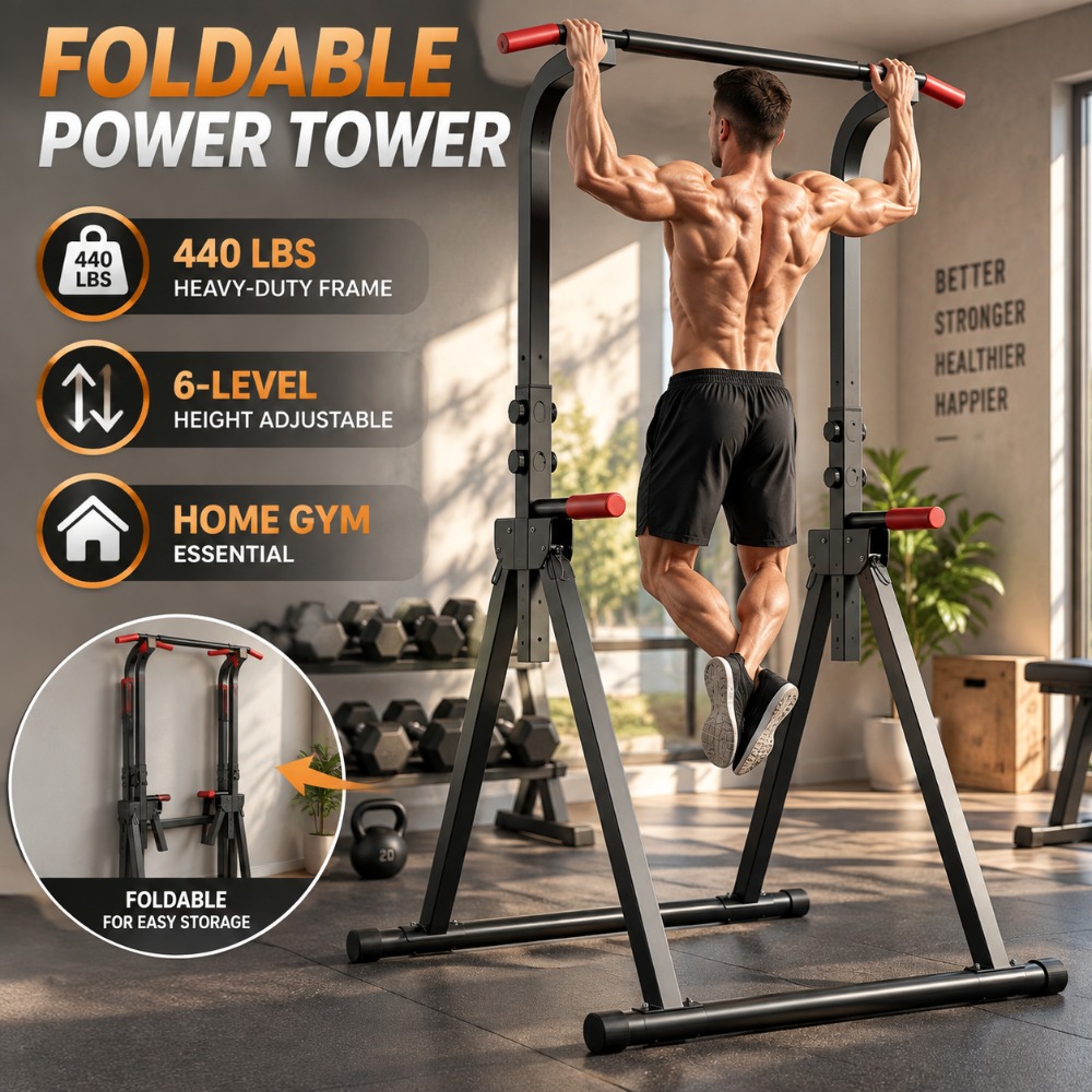 Foldable Standing Power Tower  - Home Security Training recension och pris