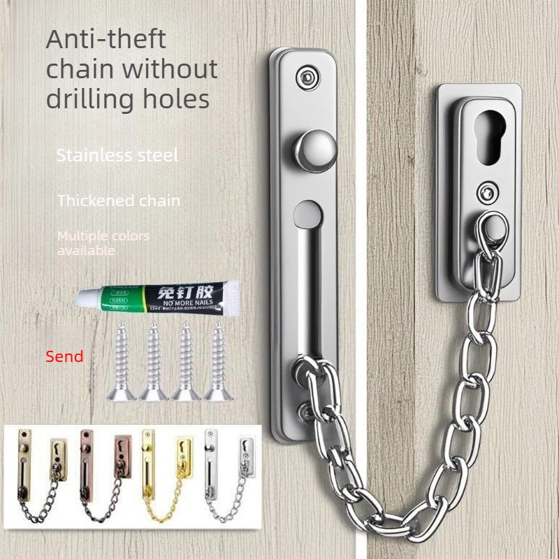 No Drill Stainless Steel Secur - Door Chain Guard recension och pris