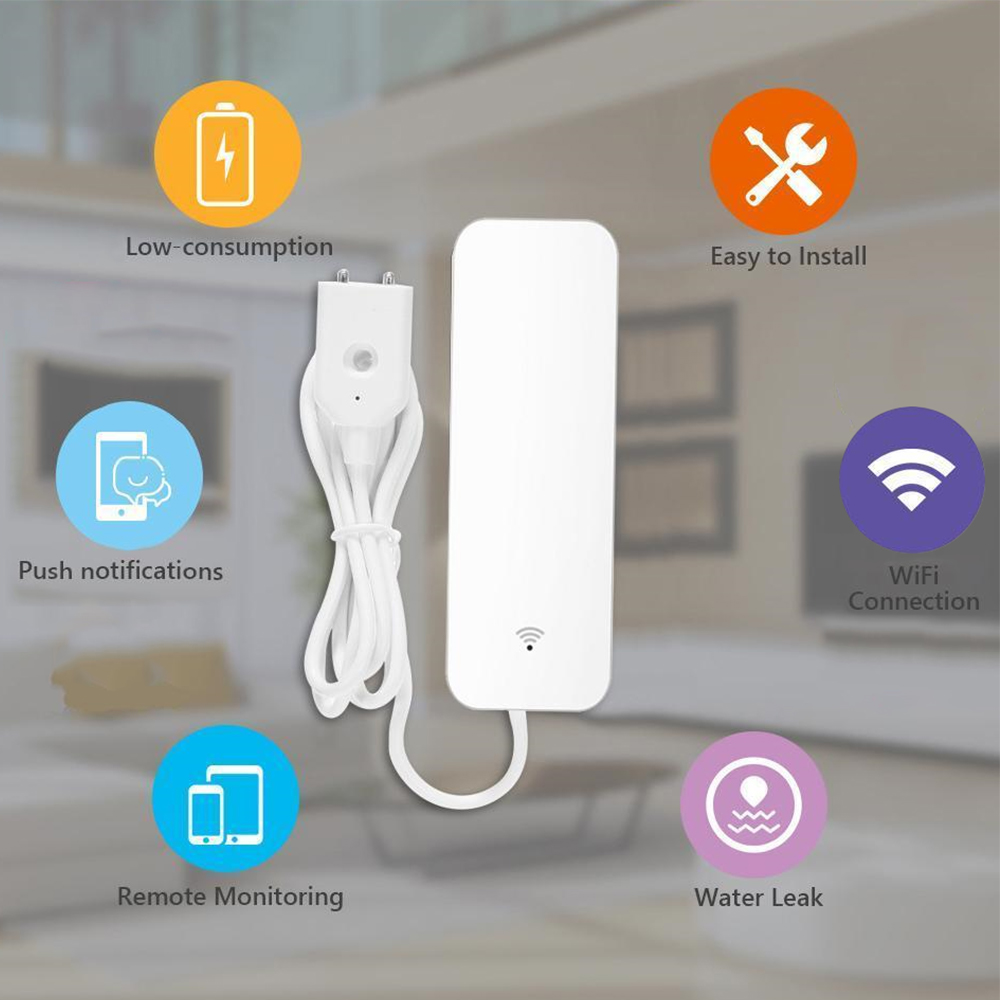 Tuya WiFi Water Leak Sensor, W - Home Security Devices recension och pris