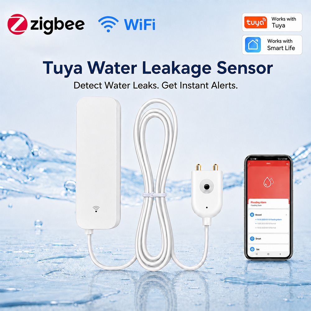 ZigBee WiFi Water Leak Sensor  - Home Security Devices recension och pris