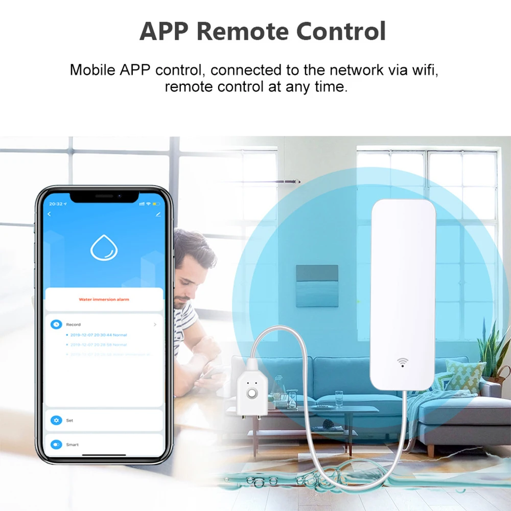 Tuya WiFi Zigbee Water Sensor  - Home Security Devices recension och pris