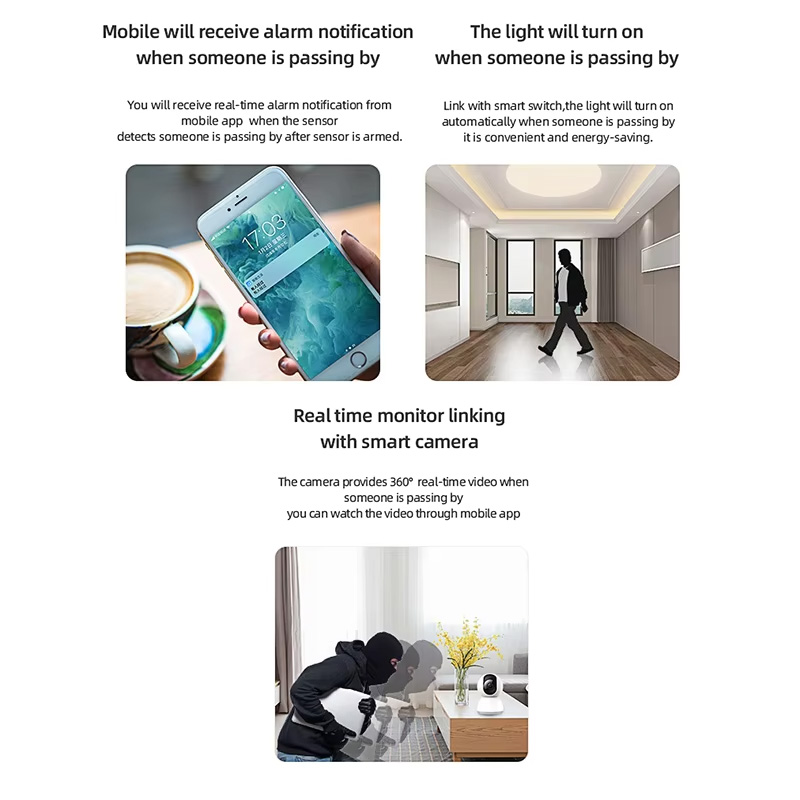 Smart PIR Motion Sensor WiFi Z - Home Security Devices recension och pris