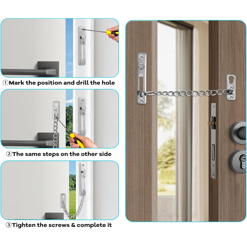 Stainless Steel Door Chain Loc - Door Chain Guard recension och pris