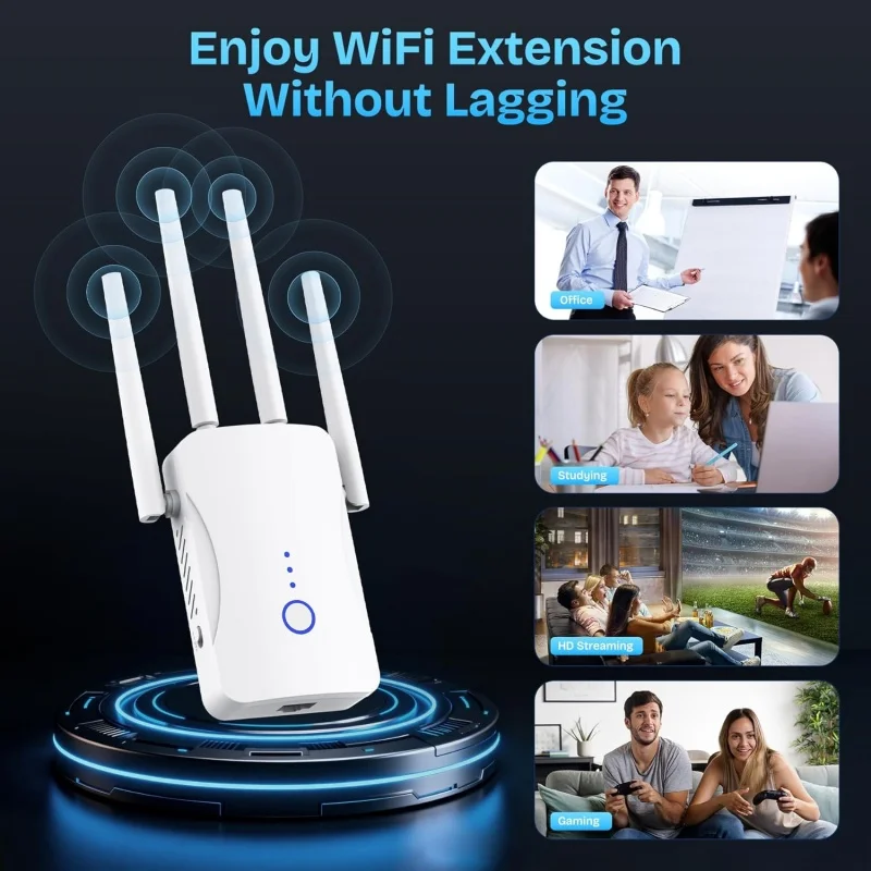 2.4G/5GHz Dual Band WiFi Repea - Home Security Wireless recension och pris
