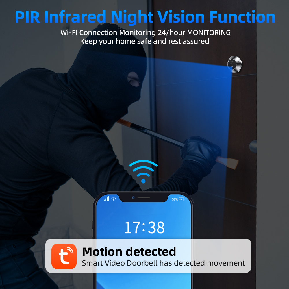 1080P WiFi Peephole Tuya Smart - Home Security Lidar recension och pris