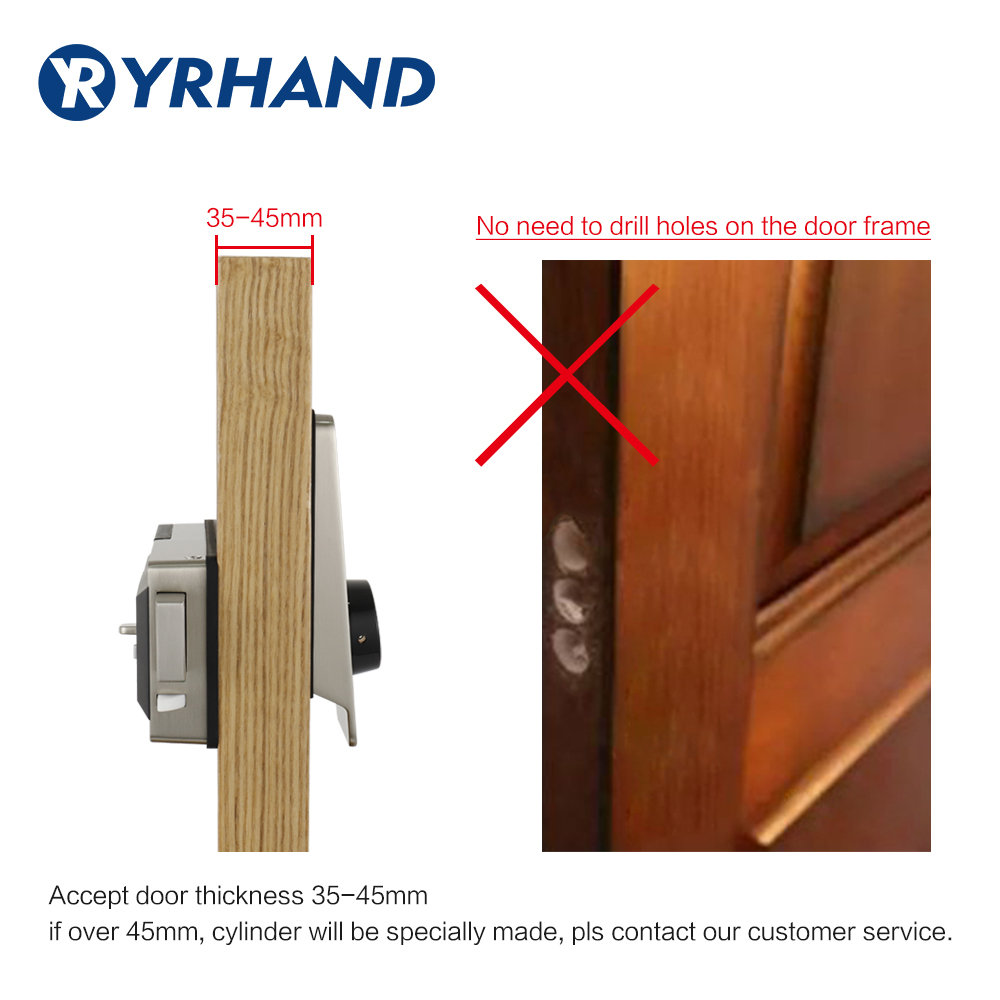 Waterproof Smart door rim lock - Home Security Door Lock recension och pris
