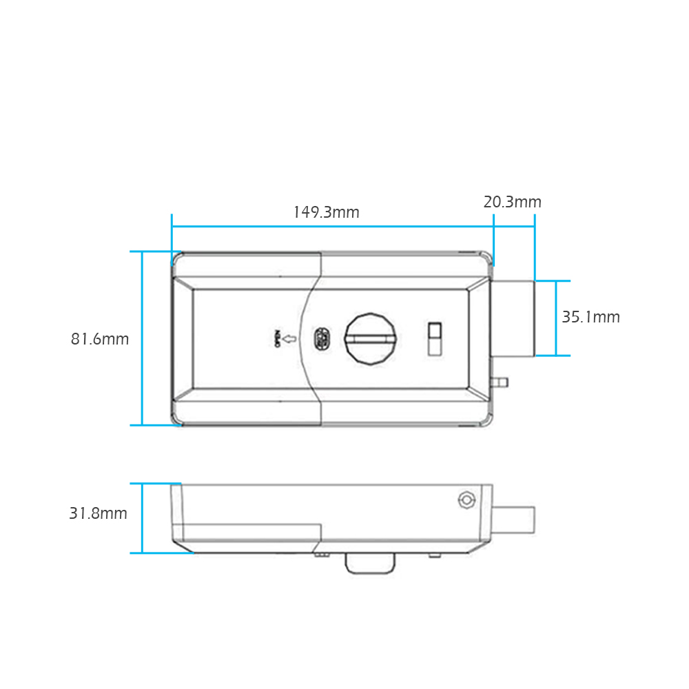 Waterproof Smart door rim lock - Home Security Door Lock recension och pris