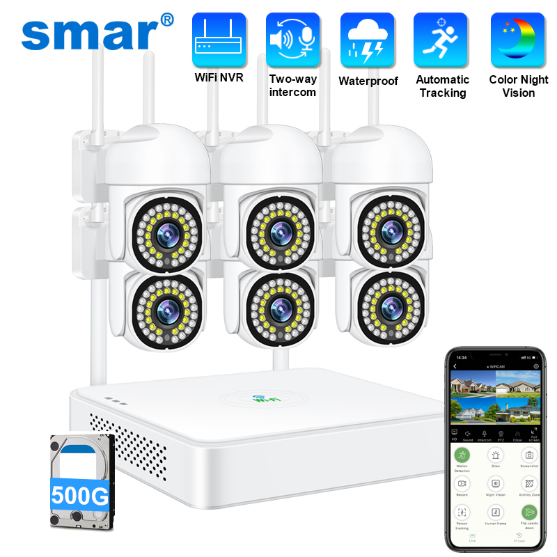 Smar 3MP Wireless CCTV Securit - Home Security Systems With Cameras recension och pris