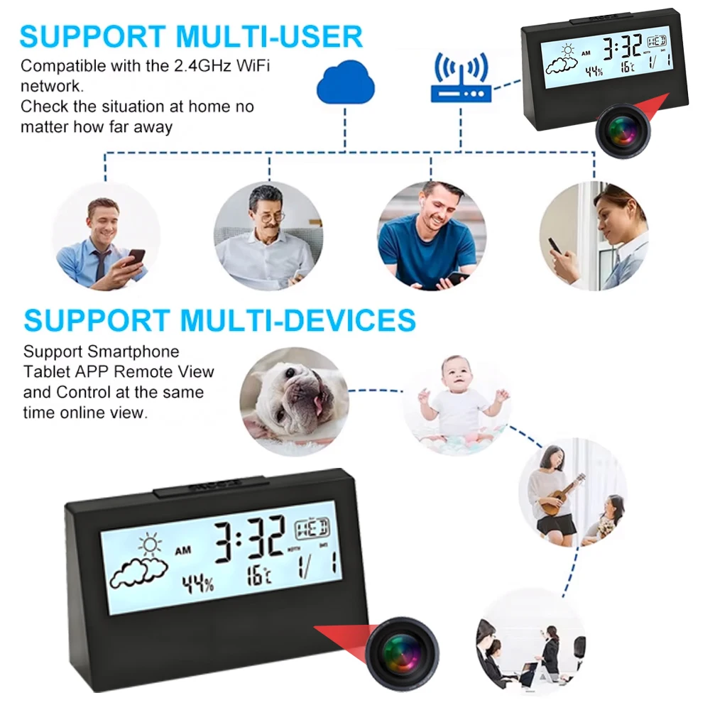 4K WiFi Clock Camera with Moti - Home Security Lidar recension och pris